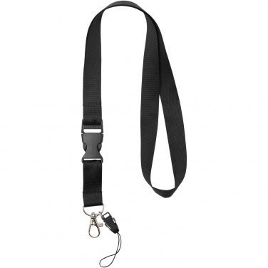 Logotrade Werbegeschenke das Foto: Sagan Lanyard mit abnehmbarer Schnalle und Handyband