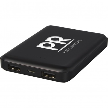 Logotrade Werbegeschenke das Foto: Gleam 5000 mAh ultraflache, Leuchtlogo Powerbank