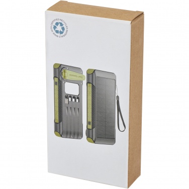 Logotrade Firmengeschenke das Foto: Soldy 10.000 mAh Solardynamo-Powerbank aus recyceltem GRS Kunststoff 