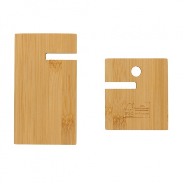 Logotrade Logogeschenke das Foto: Telefonständer aus Bambus in Kraftkarton