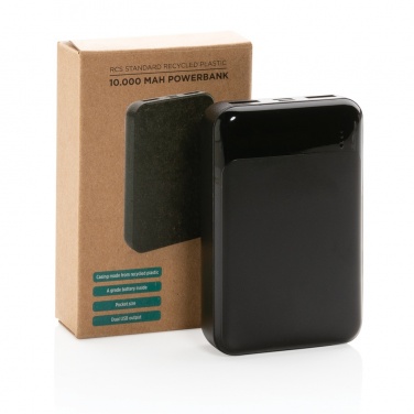 Logotrade werbemittel das Foto: 10.000 mAh Powerbank aus RCS Standard recyceltem Kunststoff