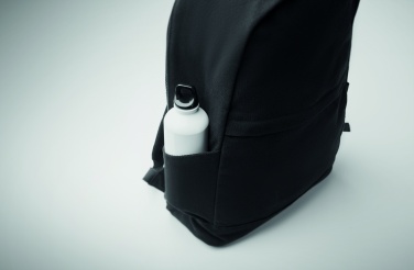 Logotrade Werbeartikel das Foto: Ein 15-Zoll-Laptop-Rucksack aus recycelter Baumwolle (Pre-Consumer) und recyceltem Polyester mit individuell anpassbarem Druck
