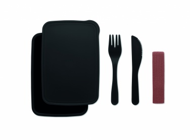 Logotrade Geschäftsgeschenke das Foto: Lunchbox mit Besteck