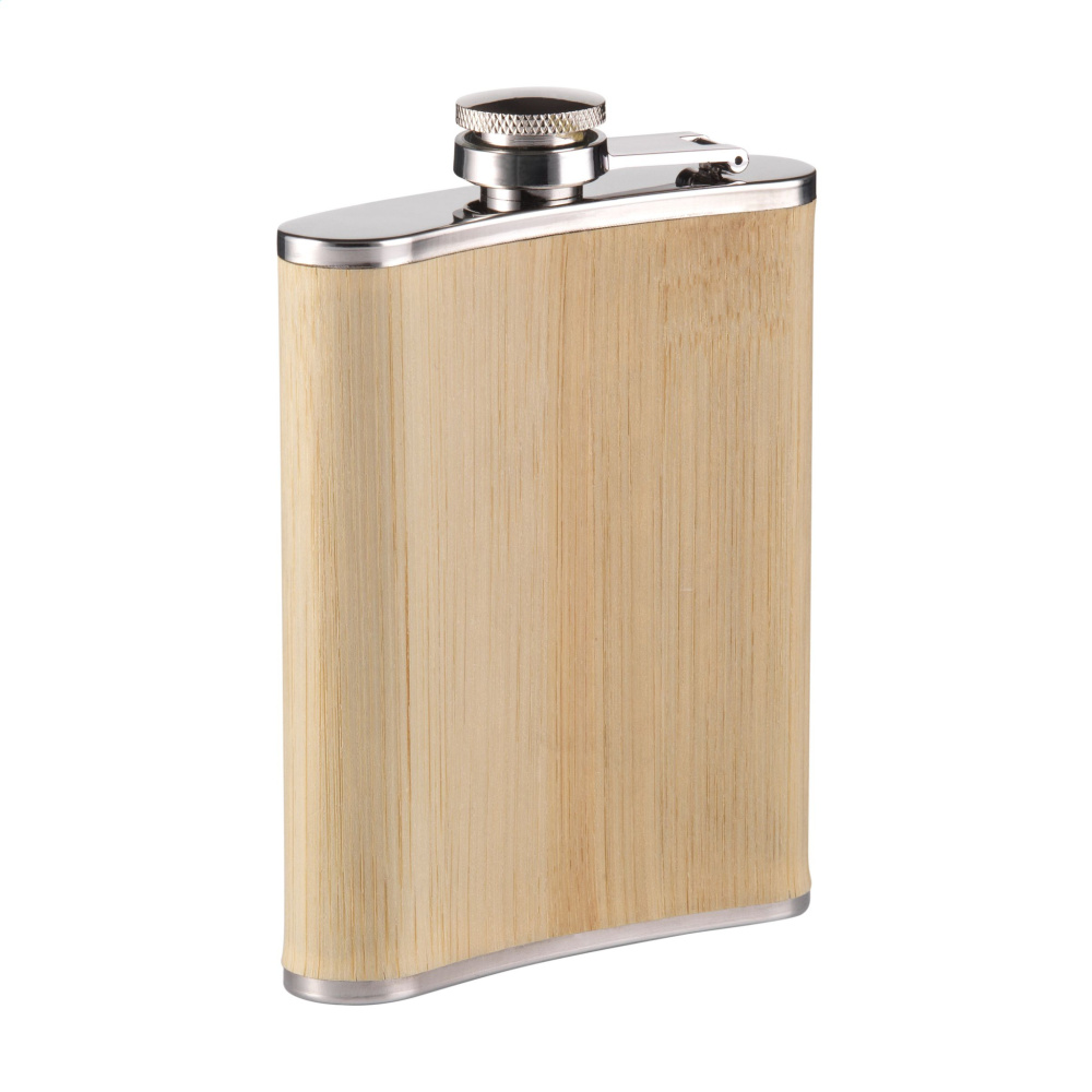 Logotrade Firmengeschenke das Foto: Hipflask Bamboo 200 ml Trinkflasche