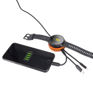 Logotrade Geschäftsgeschenke das Foto: Großes Kabel 4in1 mit beleuchtetem Logo - i5w