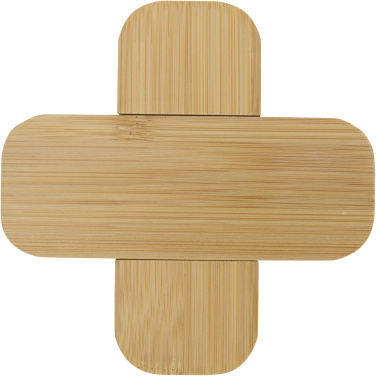 Logotrade Werbeartikel das Foto: Croc Untersetzer aus Bambus – klein