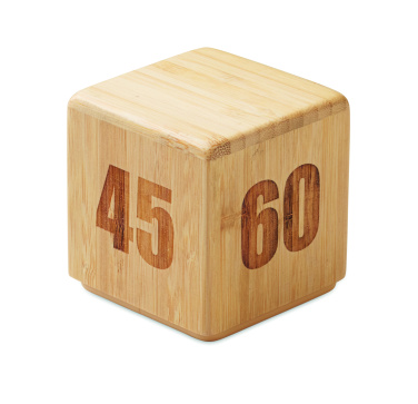 Logotrade Logogeschenke das Foto: Zeitwürfel Bambus
