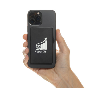 Logotrade Werbeartikel das Foto: Magnetischer RFID-Kartenhalter aus Aluminium für Smartphones