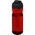 H2O Active® Eco Base 650 ml Sportflasche mit Klappdeckel, Rot / Schwarz