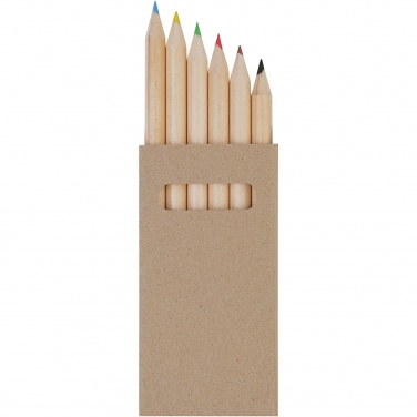 Logo trade advertising products image of: Ayola 6-piece coloured pencil set