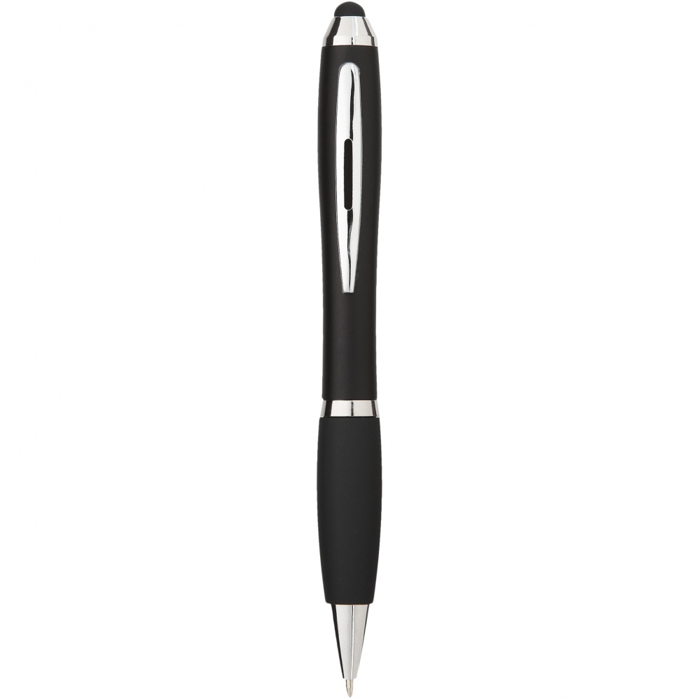 Logotrade promotional item image of: Nash coloured stylus ballpoint pen with black grip