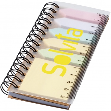 Logo trade promotional items picture of: Spinner spiral notebook with coloured sticky notes