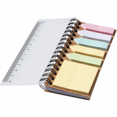 Logo trade promotional item photo of: Spinner spiral notebook with coloured sticky notes