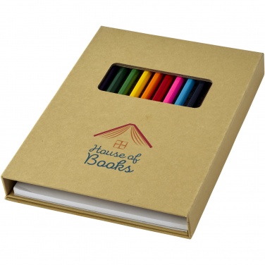 Logo trade business gift photo of: Pablo colouring set with drawing paper