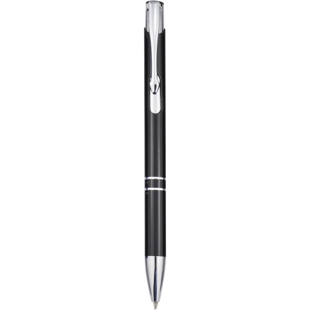 Logo trade promotional products picture of: Moneta aluminium click ballpoint pen (blue ink)