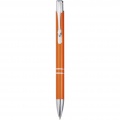 Moneta aluminium click ballpoint pen (blue ink), Orange