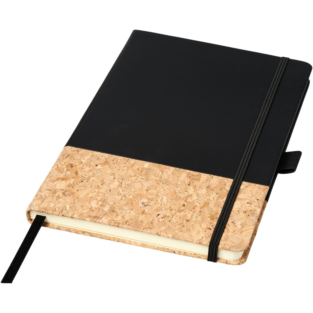 Logo trade promotional giveaways picture of: Evora A5 cork thermo PU notebook