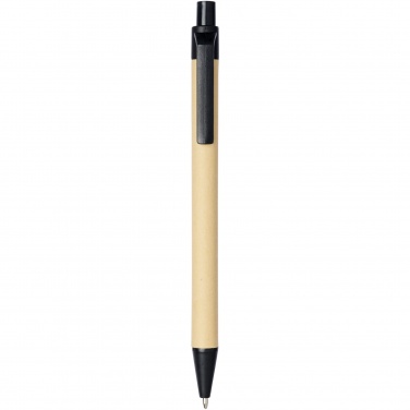 Logo trade promotional item photo of: Berk recycled carton and corn plastic ballpoint pen