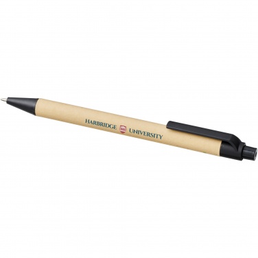 Logo trade promotional giveaways picture of: Berk recycled carton and corn plastic ballpoint pen