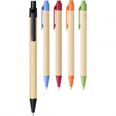 Logotrade promotional product picture of: Berk recycled carton and corn plastic ballpoint pen