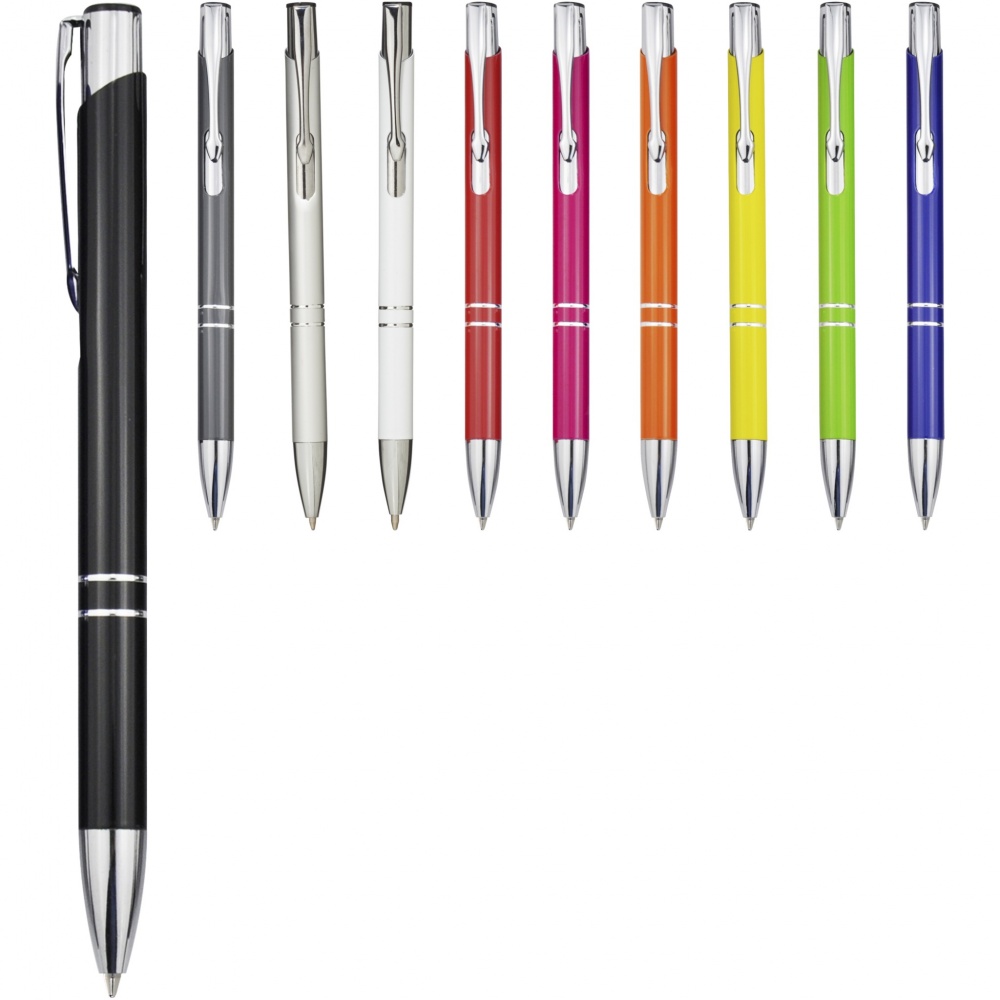 Logo trade advertising products image of: Moneta aluminium click ballpoint pen (black ink)