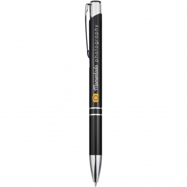 Logotrade promotional item image of: Moneta aluminium click ballpoint pen (black ink)