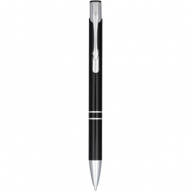 Logo trade promotional merchandise image of: Moneta anodized aluminium click ballpoint pen