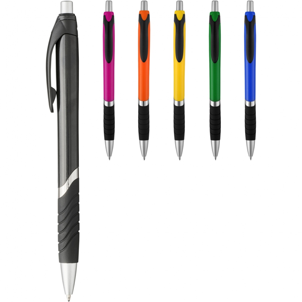 Logo trade promotional items picture of: Turbo ballpoint pen with rubber grip
