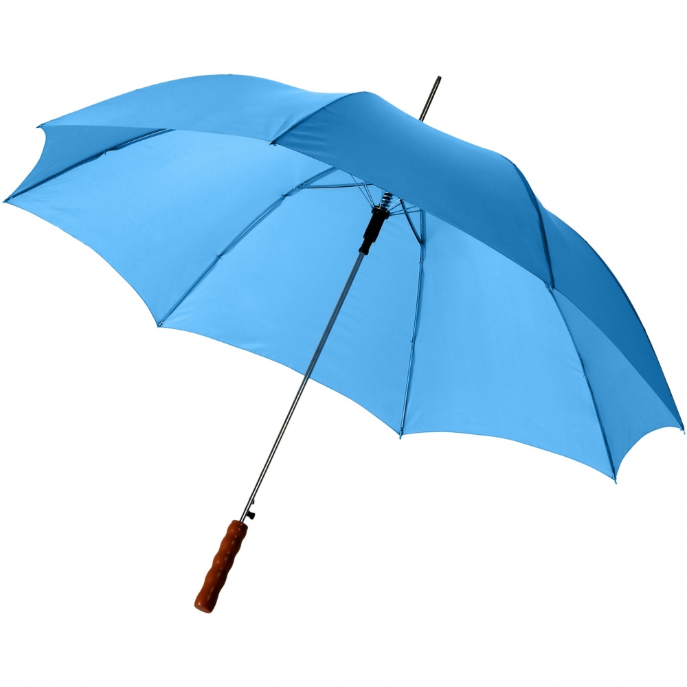 Logo trade promotional items image of: Lisa 23" auto open umbrella with wooden handle