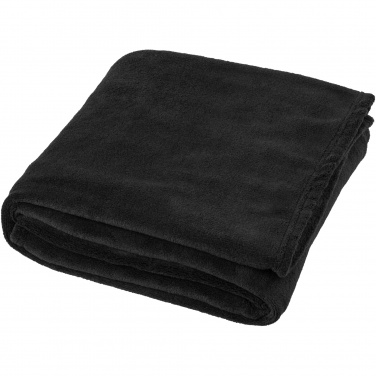 Logo trade corporate gifts image of: Bay extra soft coral fleece plaid blanket