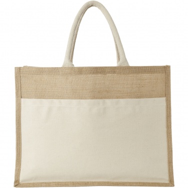 Logo trade promotional merchandise picture of: Mumbay cotton pocket jute tote bag 18L