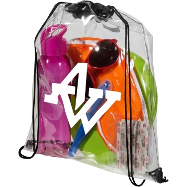 Logo trade promotional giveaways picture of: Lancaster transparent drawstring bag 5L