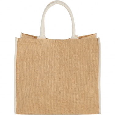 Logotrade corporate gift picture of: Harry coloured edge jute tote bag 25L