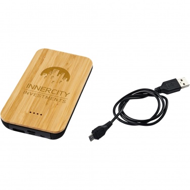 Logo trade promotional products picture of: Future 6000 mAh bamboo/fabric wireless power bank