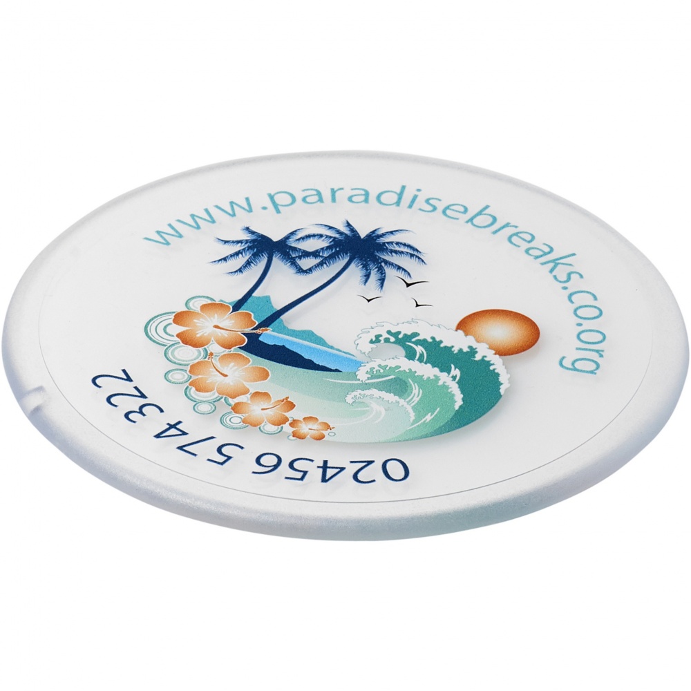 Logo trade promotional item photo of: Renzo round plastic coaster