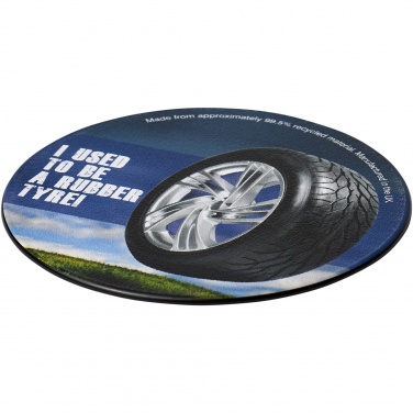 Logo trade promotional merchandise picture of: Brite-Mat® round coaster with tyre material