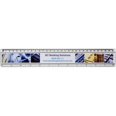 Logo trade promotional items image of: Ellison 30 cm plastic insert ruler