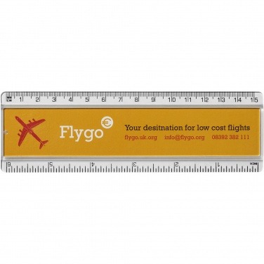 Logo trade promotional gifts image of: Ellison 15 cm plastic insert ruler