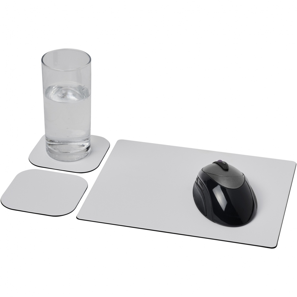 Logotrade promotional product image of: Brite-Mat® mouse mat and coaster set combo 3