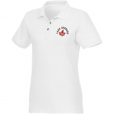 Logo trade promotional merchandise photo of: Beryl short sleeve women's organic recycled polo