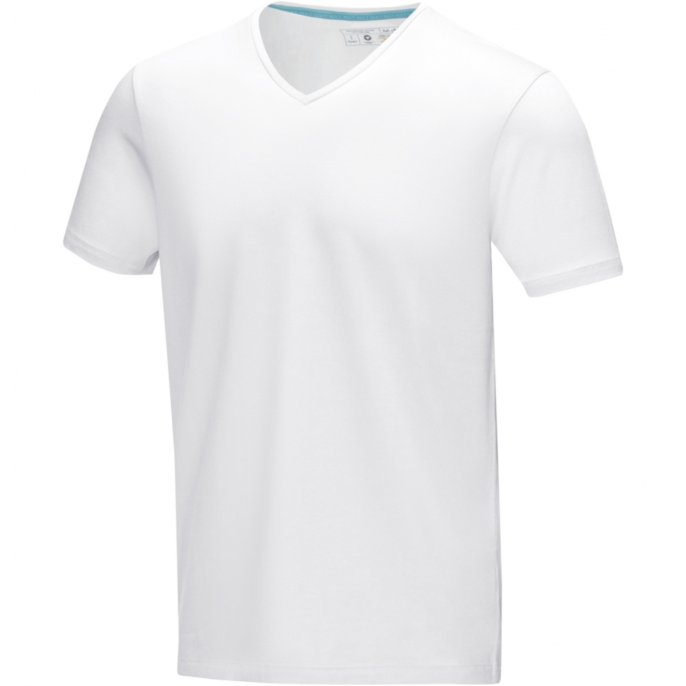 Logo trade promotional items picture of: Kawartha short sleeve men's organic V-neck t-shirt