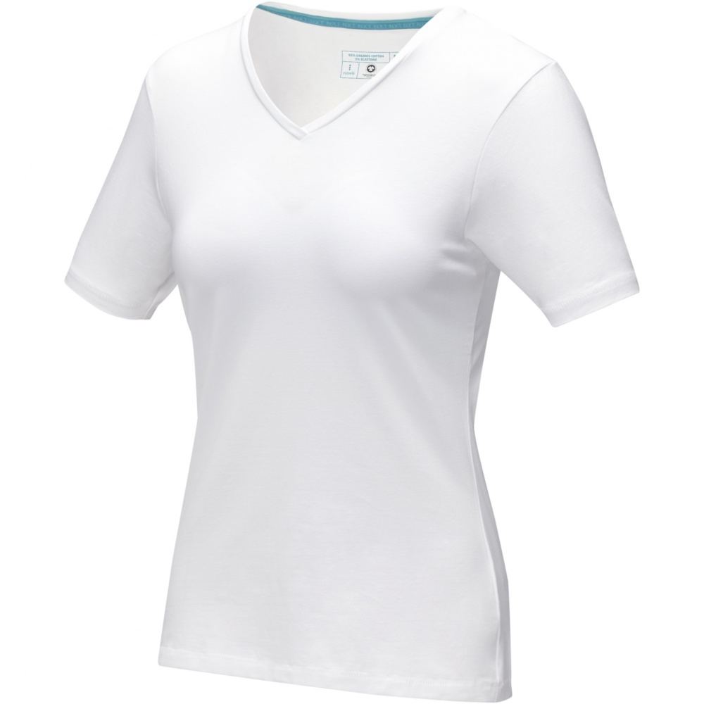 Logotrade promotional product picture of: Kawartha short sleeve women's organic V-neck t-shirt