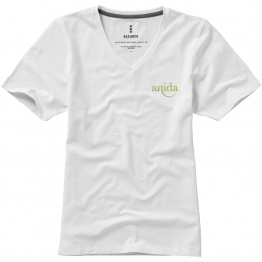 Logotrade promotional product image of: Kawartha short sleeve women's organic V-neck t-shirt