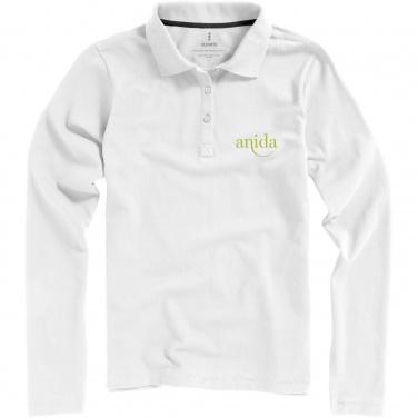 Logo trade promotional giveaways image of: Oakville long sleeve women's polo