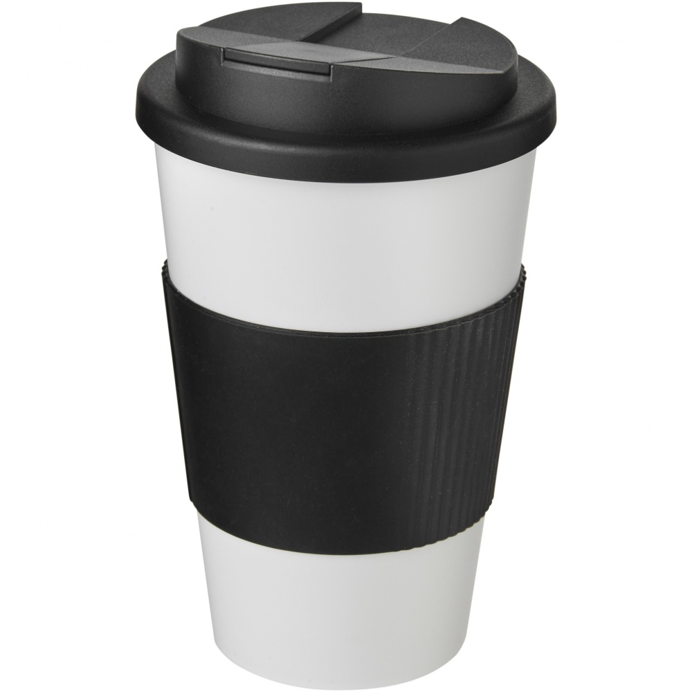Logo trade promotional items picture of: Americano® 350 ml tumbler with grip & spill-proof lid