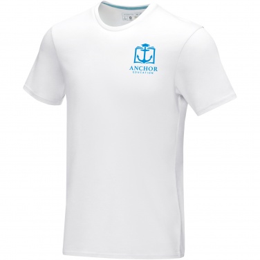 Logo trade promotional giveaways image of: Azurite short sleeve men’s organic t-shirt