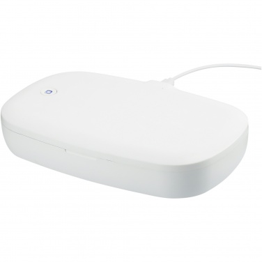 Logotrade business gift image of: Capsule UV smartphone sanitizer with 5W wireless charging pad