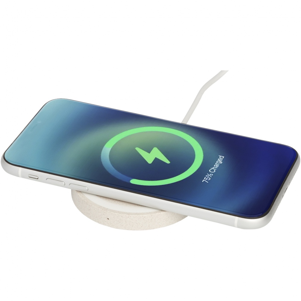 Logotrade promotional giveaways photo of: Naka 5W wheat straw wireless charging pad