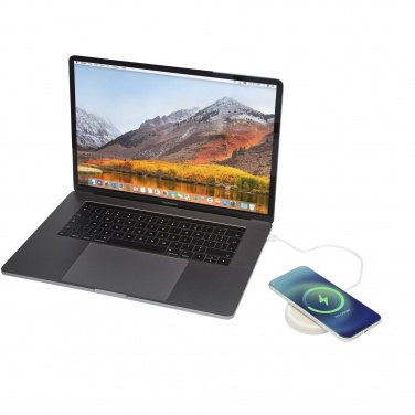 Logo trade promotional item photo of: Naka 5W wheat straw wireless charging pad