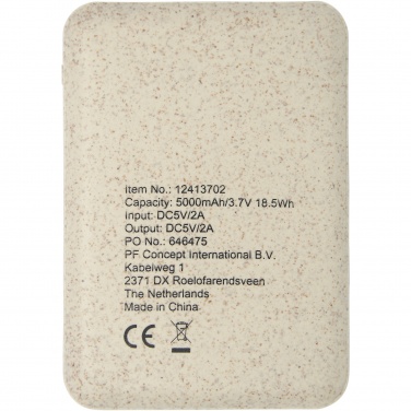Logotrade promotional giveaway picture of: Asama 5000 mAh wheat straw power bank